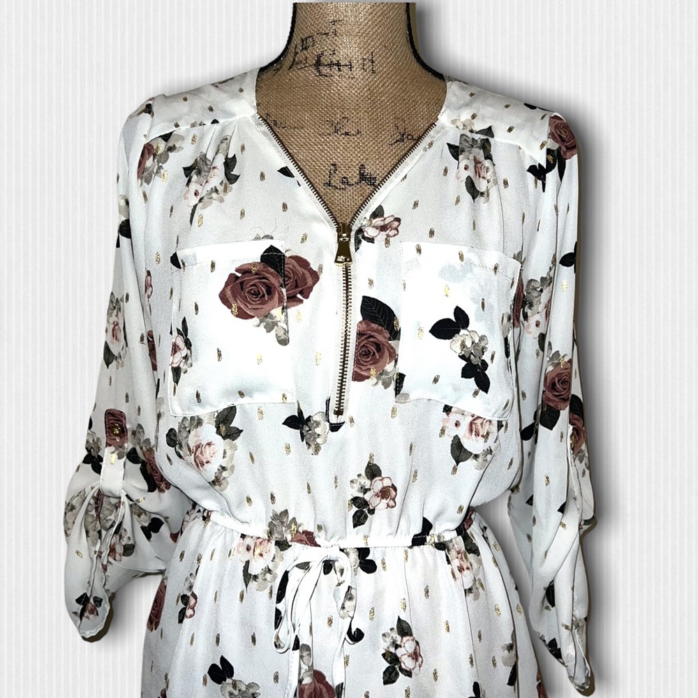 White Floral Blouse